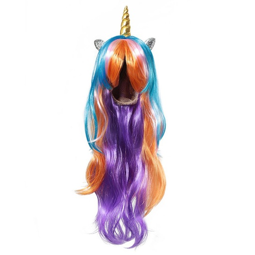 BROWN UNICORN WIG